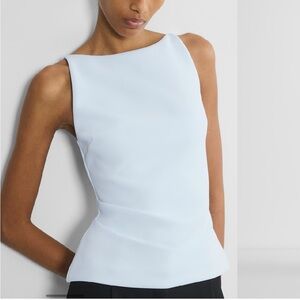 Babaton Light Blue Sleeveless Blouse